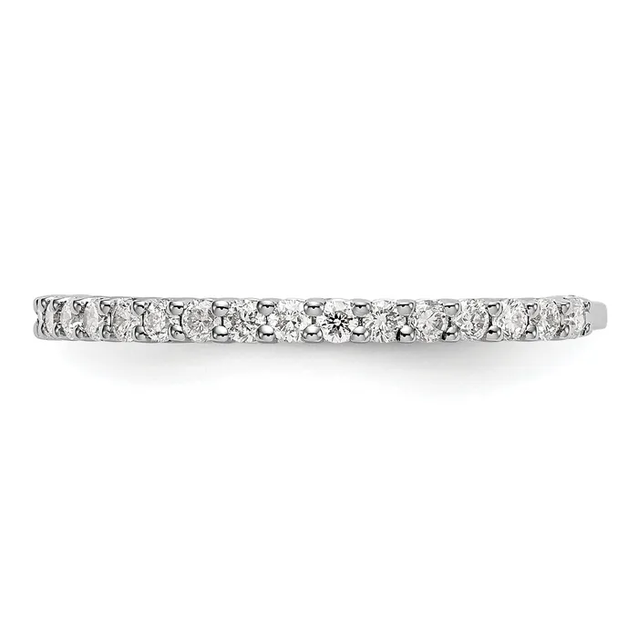 Rings Goldia 040ct CZ Solid Real 14K White Gold Wedding Band Ring