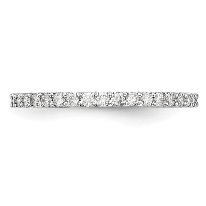 Rings Goldia 040ct CZ Solid Real 14K White Gold Wedding Band Ring