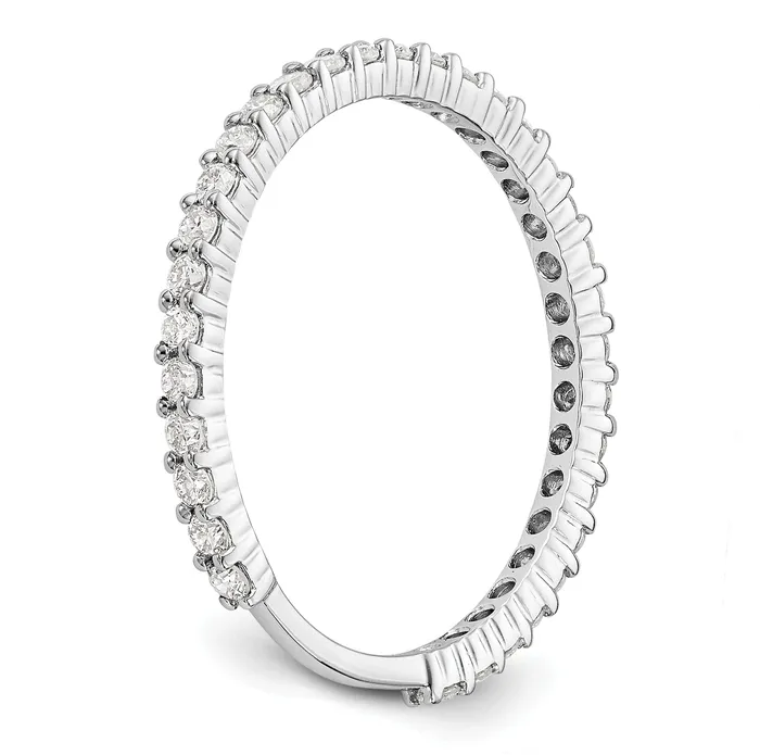 Rings Goldia 040ct CZ Solid Real 14K White Gold Wedding Band Ring