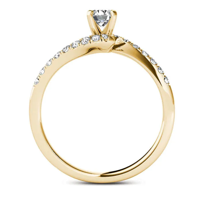 Rings Goldia 050 CT TW Natural Diamond Bypass Engagement Ring in Solid 14K Gold Rings Goldia 050 CT TW Natural Diamond Bypass Engagement Ring in Solid 14K Gold