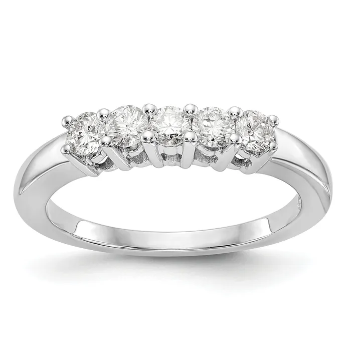 Rings Goldia 050ct CZ Solid Real 14k White Gold Wedding Wedding Band Ring Rings Goldia 050ct CZ Solid Real 14k White Gold Wedding Wedding Band Ring
