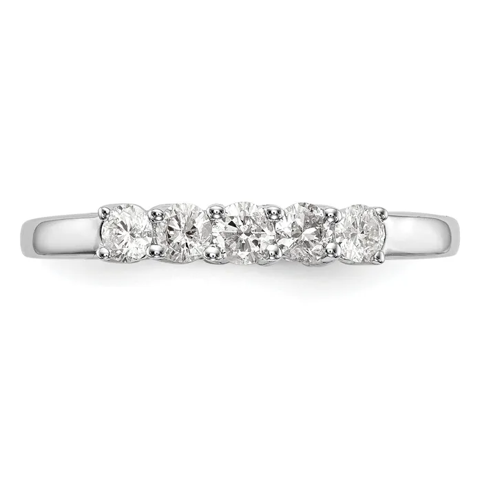 Rings Goldia 050ct CZ Solid Real 14K White Gold Wedding Wedding Band Ring