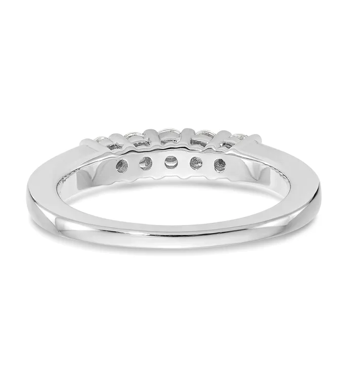 Rings Goldia 050ct CZ Solid Real 14K White Gold Wedding Wedding Band Ring
