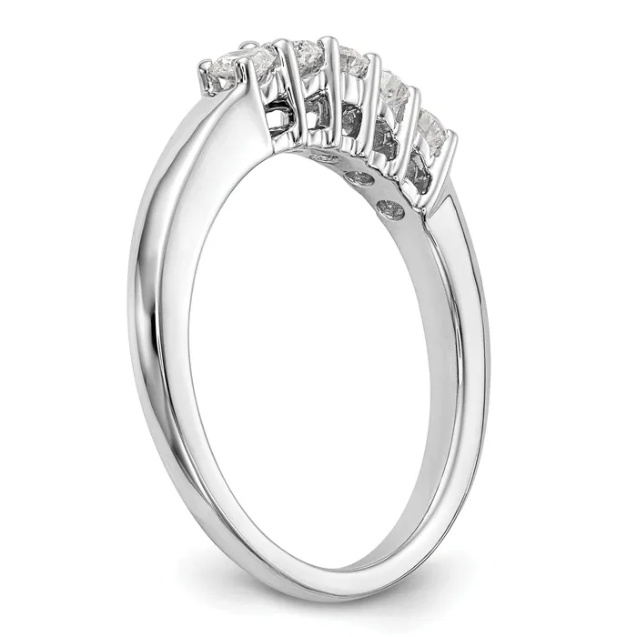Rings Goldia 050ct CZ Solid Real 14K White Gold Wedding Wedding Band Ring