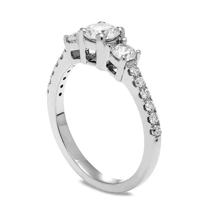 Rings Goldia 10 CT TW Certified Natural Diamond Three Stone Engagement Ring in Solid 14K White Gold II1 Rings Goldia 10 CT TW Certified Natural Diamond Three Stone Engagement Ring in Solid 14K White Gold II1