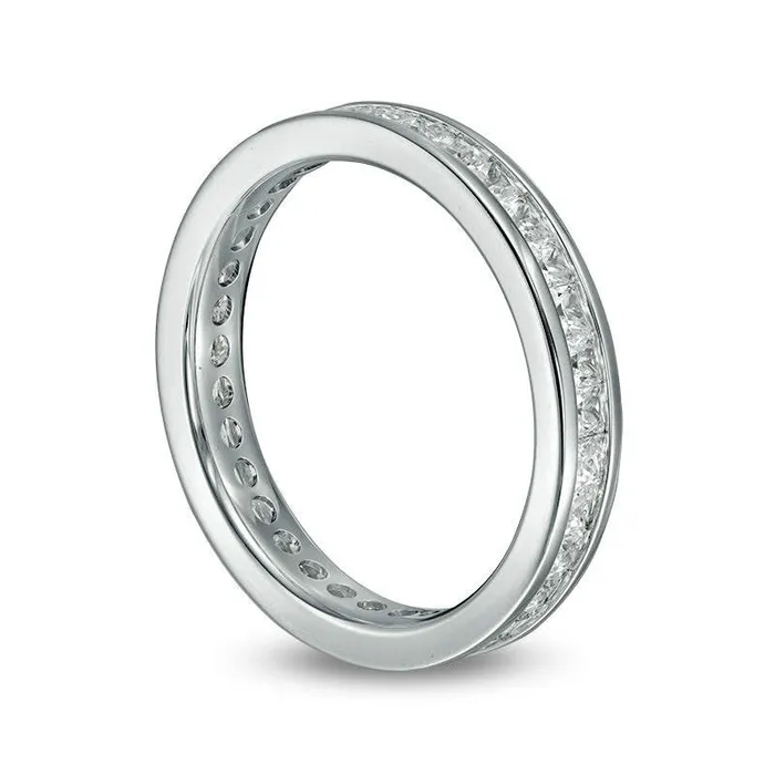 Rings Goldia 15 CT TW PrincessCut Natural Diamond Eternity Band in Solid 14K White Gold HSI2 Rings Goldia 15 CT TW PrincessCut Natural Diamond Eternity Band in Solid 14K White Gold HSI2