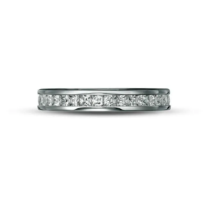 Rings Goldia 15 CT TW PrincessCut Natural Diamond Eternity Band in Solid 14K White Gold HSI2 Rings Goldia 15 CT TW PrincessCut Natural Diamond Eternity Band in Solid 14K White Gold HSI2