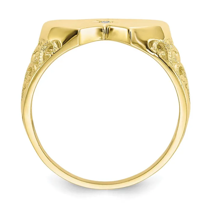 Rings Goldia 10K Yellow Gold Double Heart CZ Ring