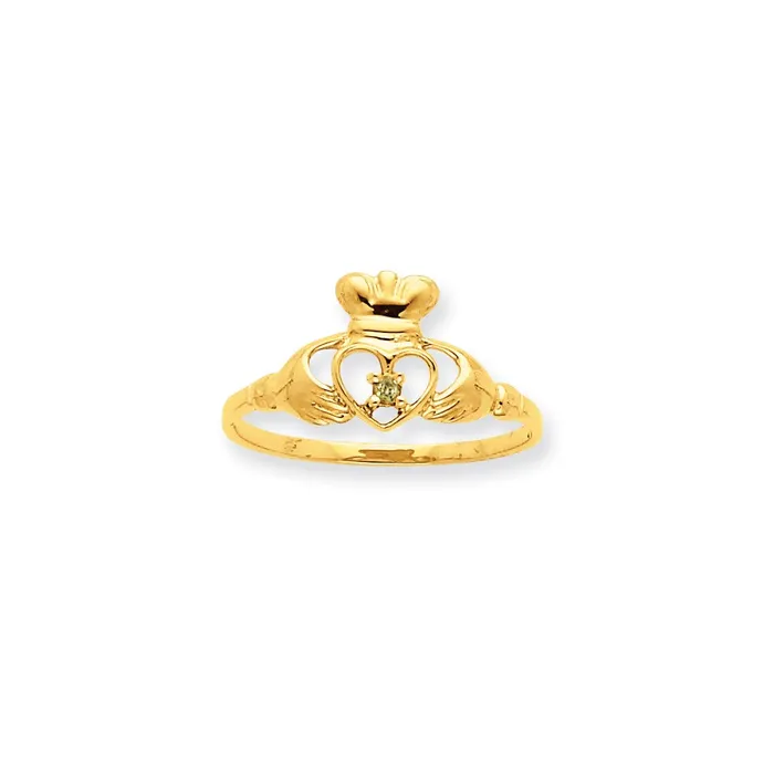 Rings Goldia 10K Yellow Gold Polished Geniune Peridot Birthstone Ring
