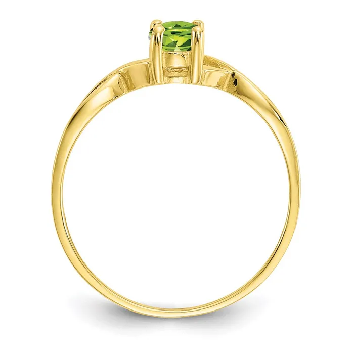 Rings Goldia 10K Yellow Gold Polished Geniune Peridot Birthstone Ring