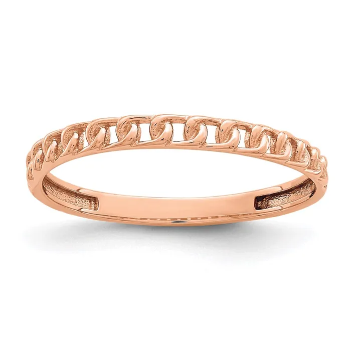 Rings Goldia 14K Rose Gold Link Design Ring