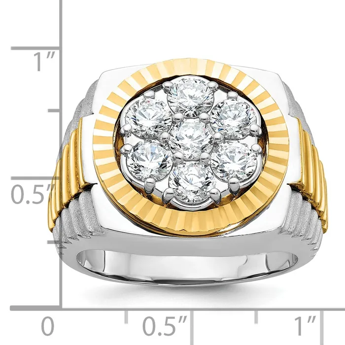 Rings Goldia 14k Twotone Gold Mens 2 carat Diamond Complete Ring