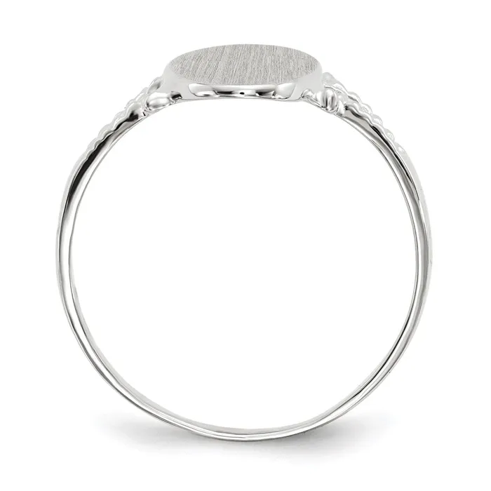 Rings Goldia 14k White Gold 135x85mm Closed Back Signet Ring