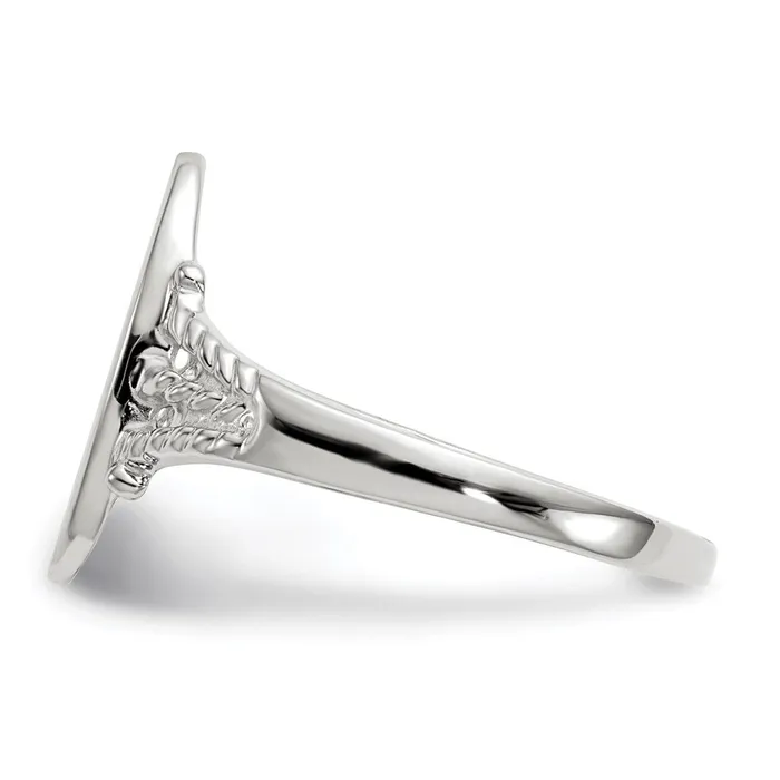 Rings Goldia 14k White Gold 135x85mm Closed Back Signet Ring