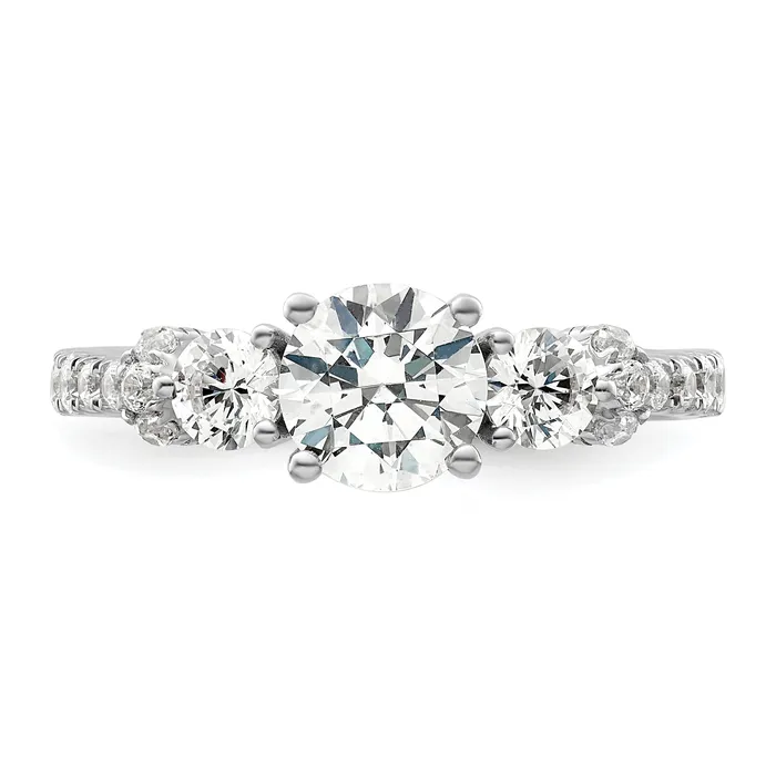 Rings Goldia 14k White Gold 34 Ct Lab Grown Diamond VSSI G 1 Ct Center Engagement Ring