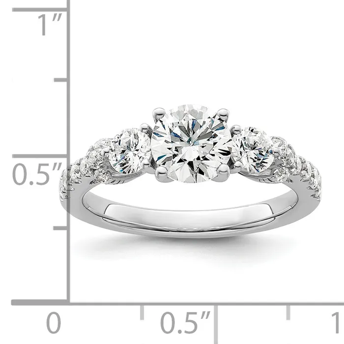 Rings Goldia 14k White Gold 34 Ct Lab Grown Diamond VSSI G 1 Ct Center Engagement Ring