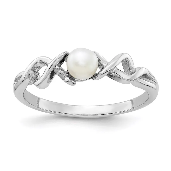 Rings Goldia 14k White Gold 4mm FW Cultured Pearl ring