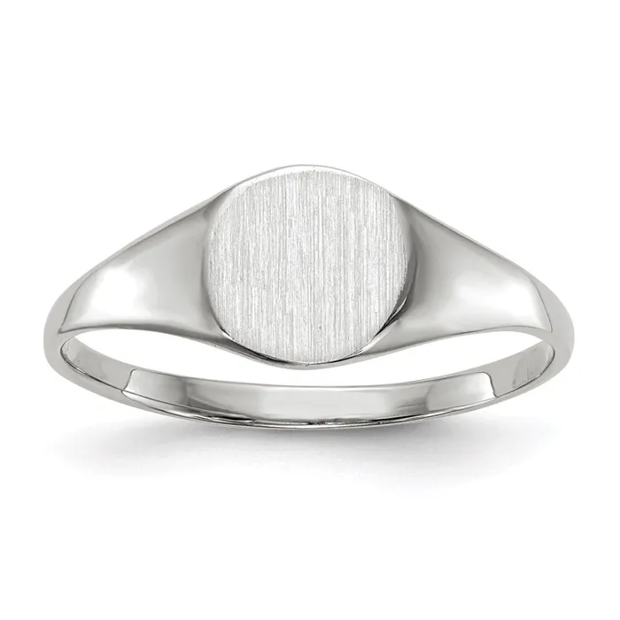 Rings Goldia 14k White Gold 65x75mm Closed Back Signet Ring