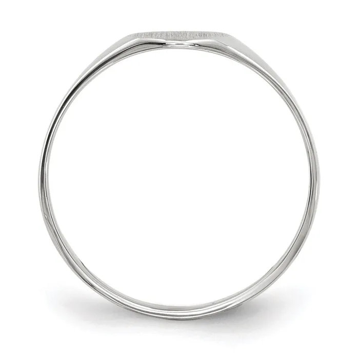 Rings Goldia 14k White Gold 65x75mm Closed Back Signet Ring
