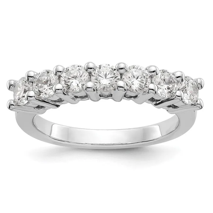 Rings Goldia 14k White Gold 7Stone Shared Prong 34 carat Complete Round Diamond Band Rings Goldia 14k White Gold 7Stone Shared Prong 34 carat Complete Round Diamond Band