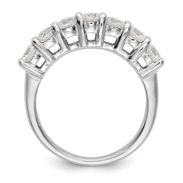 Rings Goldia 14k White Gold 7Stone Shared Prong 34 carat Complete Round Diamond Band