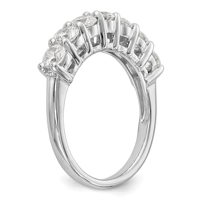 Rings Goldia 14k White Gold 7Stone Shared Prong 34 carat Complete Round Diamond Band