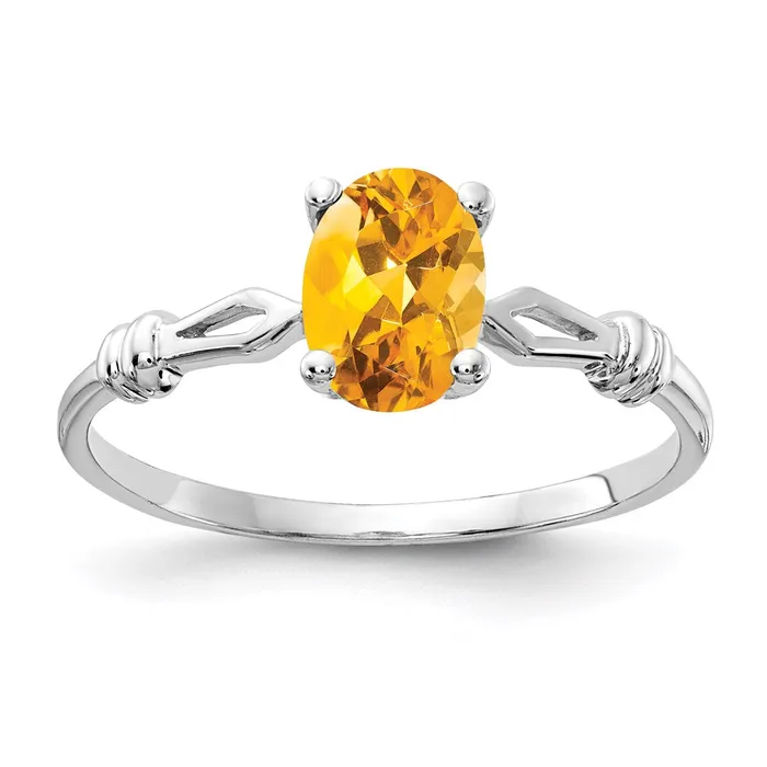 Rings Goldia 14k White Gold 7x5mm Oval Citrine ring