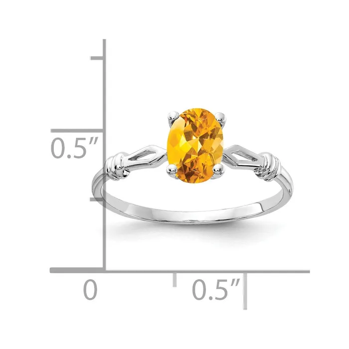 Rings Goldia 14k White Gold 7x5mm Oval Citrine ring