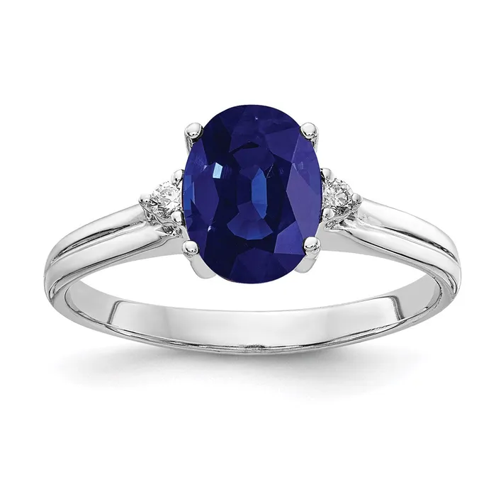 Rings Goldia 14k White Gold 8x6mm Oval Sapphire A Real Diamond ring