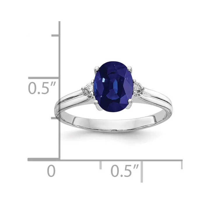 Rings Goldia 14k White Gold 8x6mm Oval Sapphire A Real Diamond ring