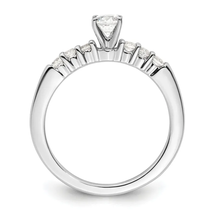 Rings Goldia 14K White Gold Lab Grown Diamond VSSI G Peg Semimount Engagement Ring