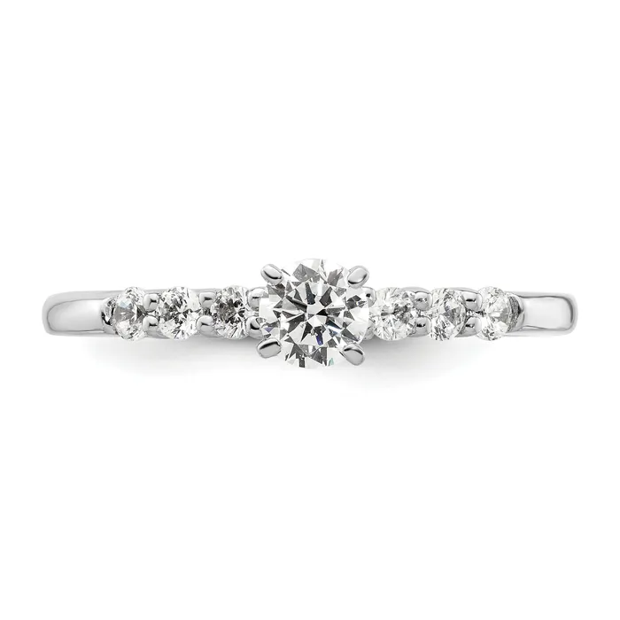 Rings Goldia 14K White Gold Lab Grown Diamond VSSI G Peg Semimount Engagement Ring