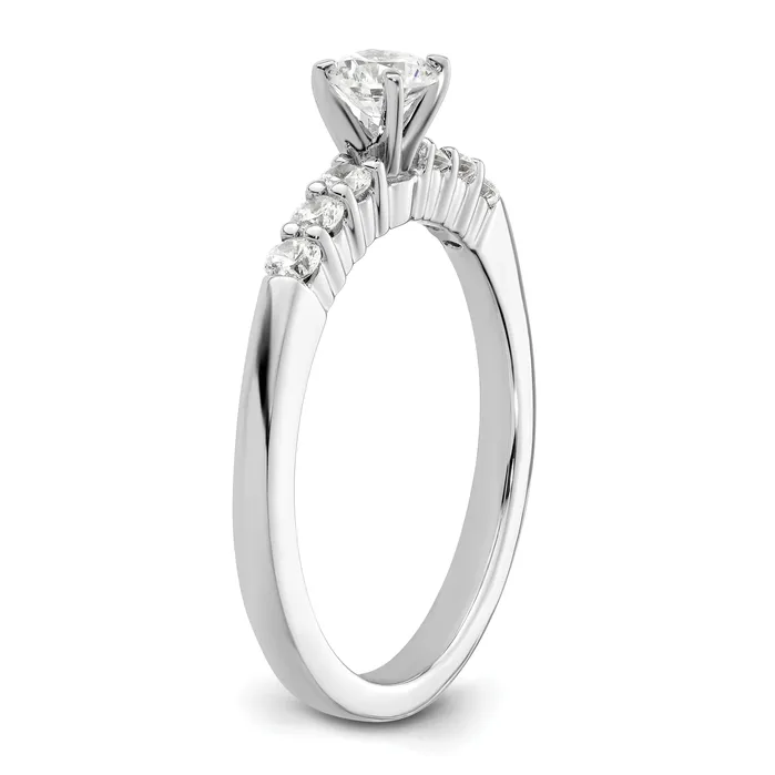 Rings Goldia 14K White Gold Lab Grown Diamond VSSI G Peg Semimount Engagement Ring