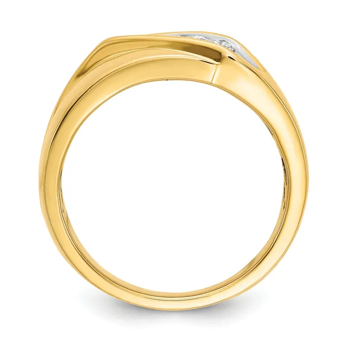 Rings Goldia 14k Yellow Gold 13 Ct Lab Grown Diamond VSSI G Five Stone Mens Ring