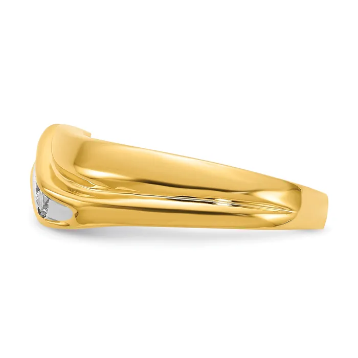 Rings Goldia 14k Yellow Gold 13 Ct Lab Grown Diamond VSSI G Five Stone Mens Ring