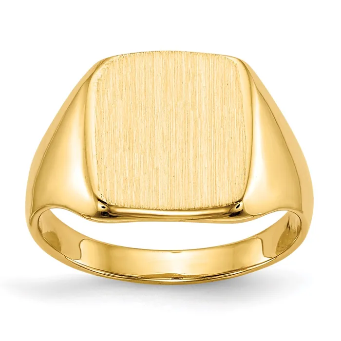 Rings Goldia 14K Yellow Gold 100x100mm Closed Back Signet Ring