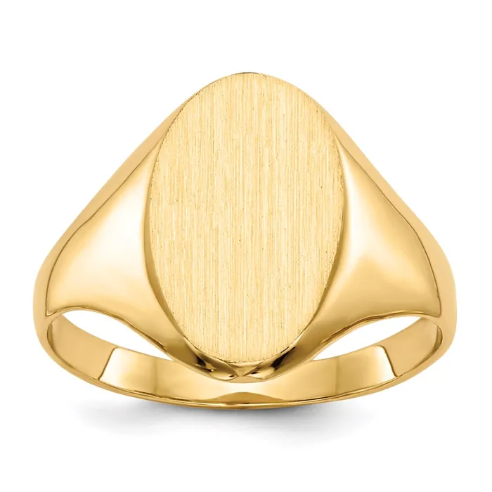 Rings Goldia 14K Yellow Gold 140x85mm Closed Back Signet Ring