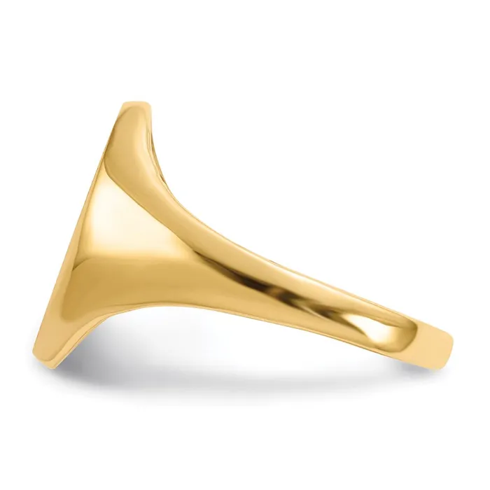 Rings Goldia 14K Yellow Gold 140x85mm Closed Back Signet Ring
