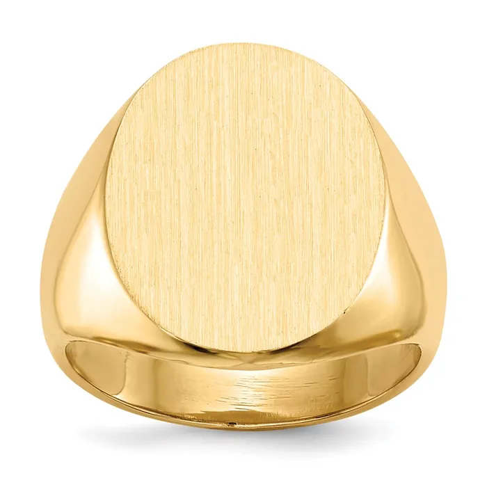Rings Goldia 14K Yellow Gold 155x190mm Closed Back Mens Signet Ring