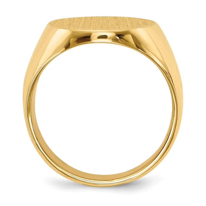 Rings Goldia 14K Yellow Gold 155x190mm Closed Back Mens Signet Ring