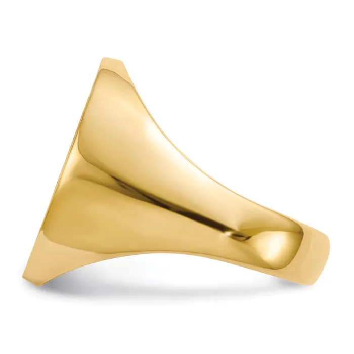 Rings Goldia 14K Yellow Gold 155x190mm Closed Back Mens Signet Ring