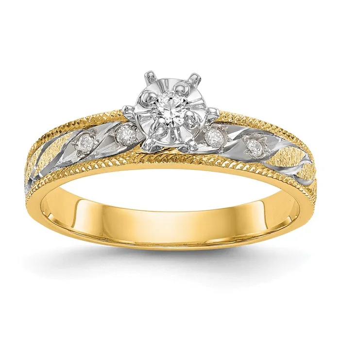 Rings Goldia 14K Yellow Gold AA Quality Trio Engagement Ring