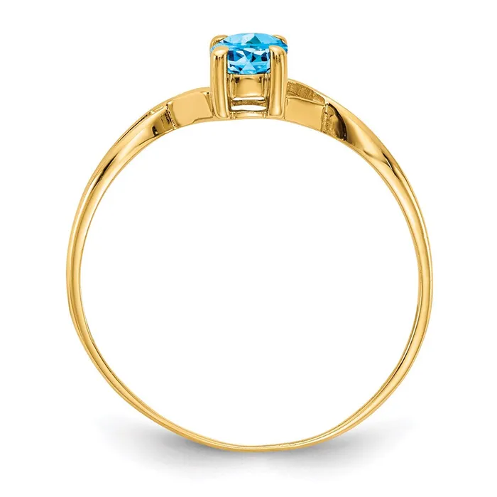 Rings Goldia 14K Yellow Gold Blue Topaz Birthstone Ring