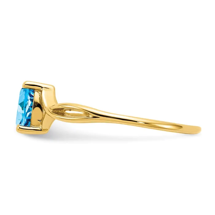 Rings Goldia 14K Yellow Gold Blue Topaz Birthstone Ring