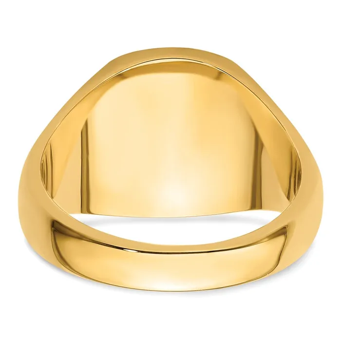 Rings Goldia 14k Yellow Gold Mens Polished and Grooved No Enamel Masonic Ring