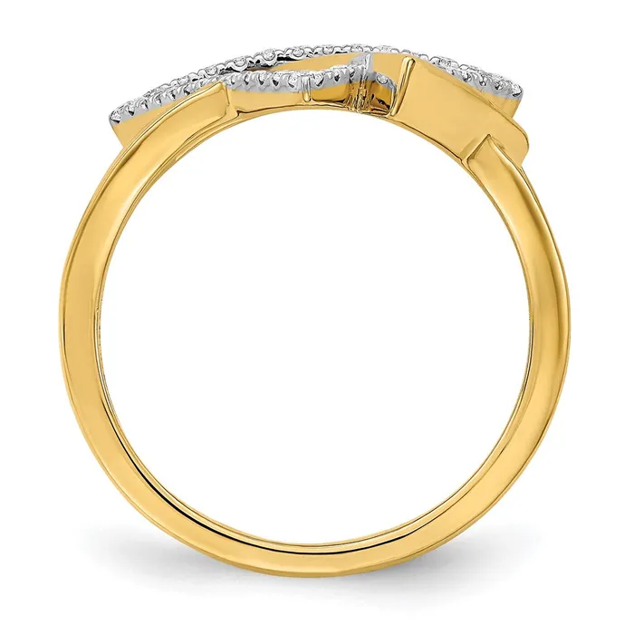 Rings Goldia 14K Yellow Gold Polished Double Triangle Real Diamond Ring