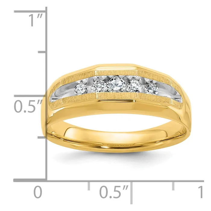 Rings Goldia 14k Yellow u0026 Rhodium Gold Mens 14 carat Diamond Complete Ring