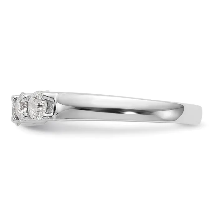 Rings goldiaca 14K White Gold 5Stone Real Diamond Band