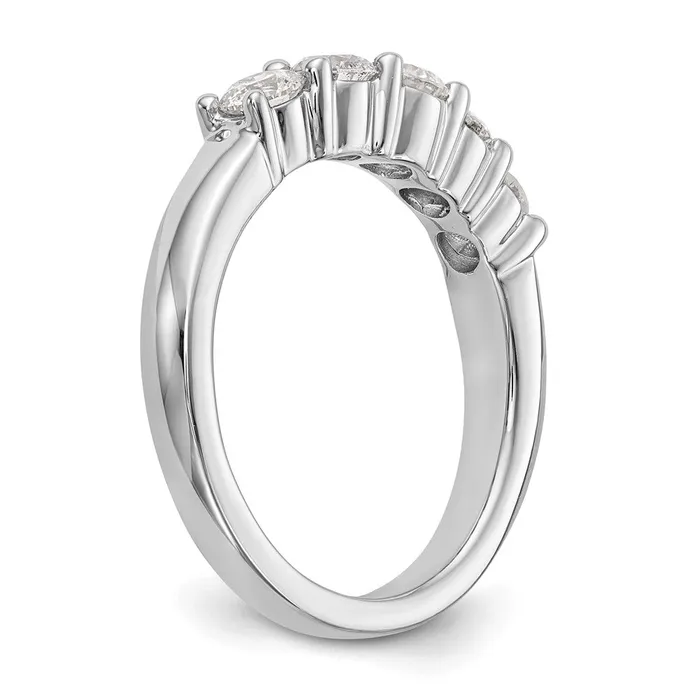Rings goldiaca 14K White Gold 5Stone Real Diamond Band