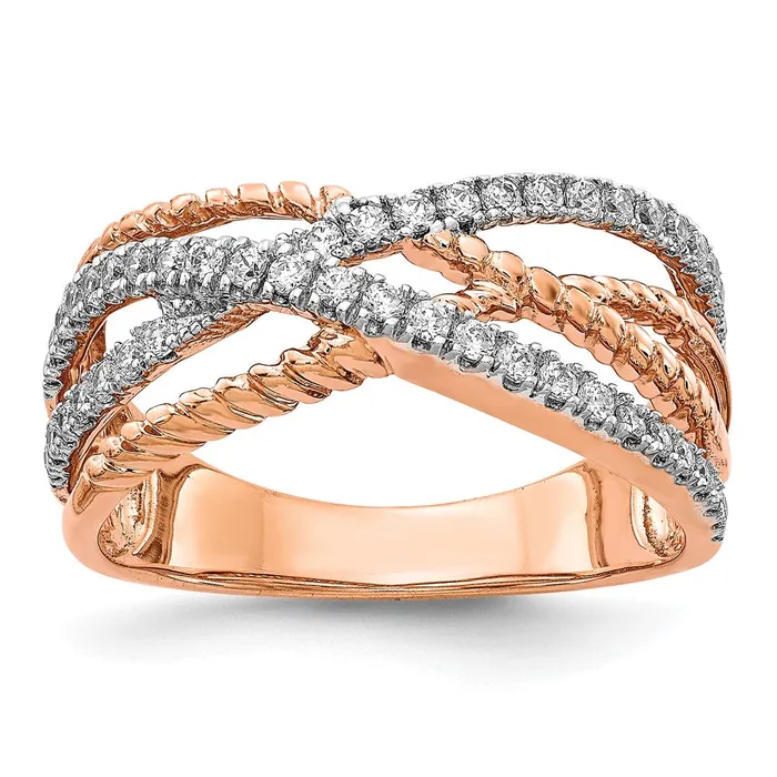 Rings Goldiacom 14k Rose Gold Real Diamond Ring